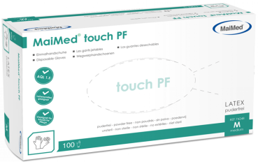 Latexhandschuhe Touch PF, 100 Stück